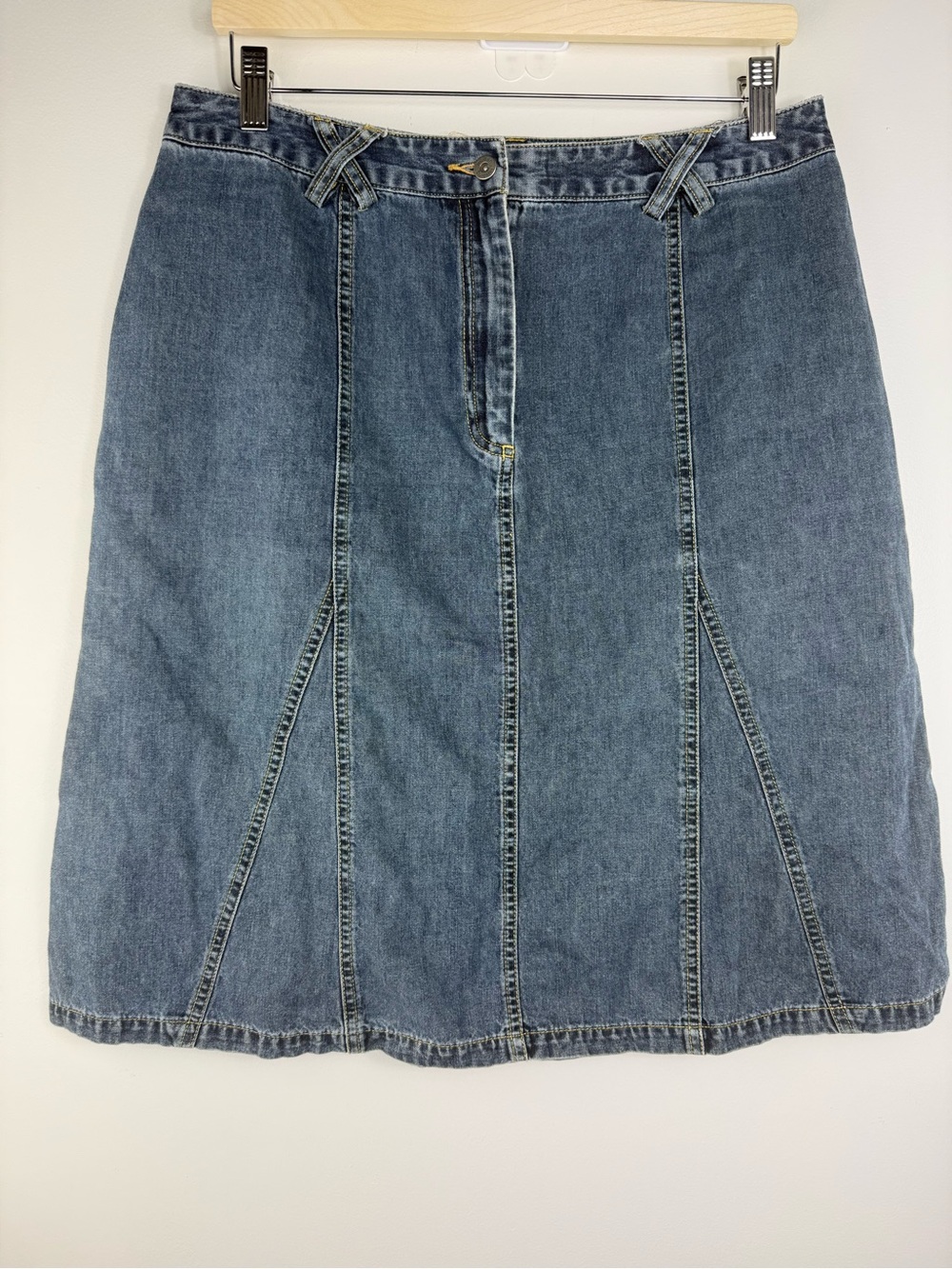 Marsh Landing 100% Cotton Denim A-Line Skirt